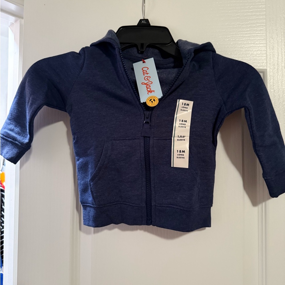 Cat & Jack Navy Kids Zip-Up Hoodie